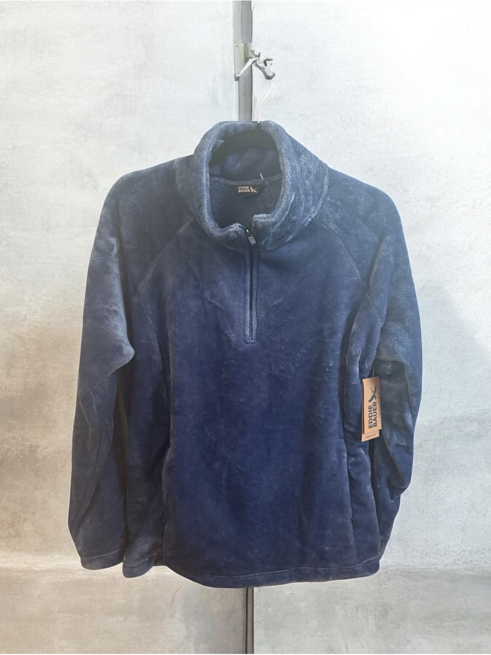 Eddie Bauer Men's Navy Half-Zip Fleece Pullover
